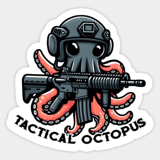 Tactical Octopus Adventure Tee: Where Intelligence Meets Style Sticker